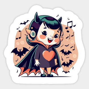 "Cute Baby Vampire Girl" design Sticker